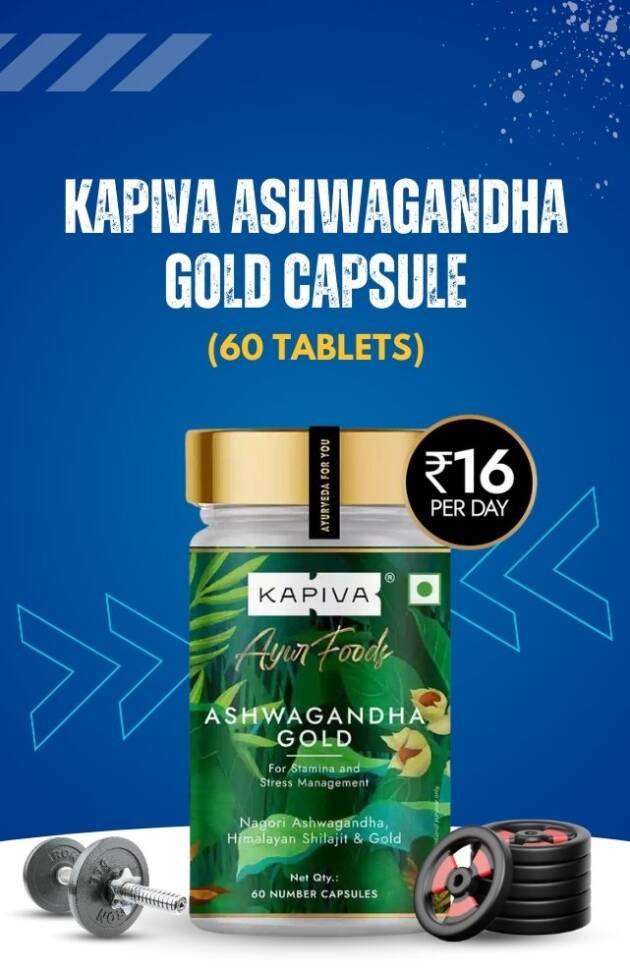 Kapiva Ashwagandha Gold Capsule (60 Tablets)