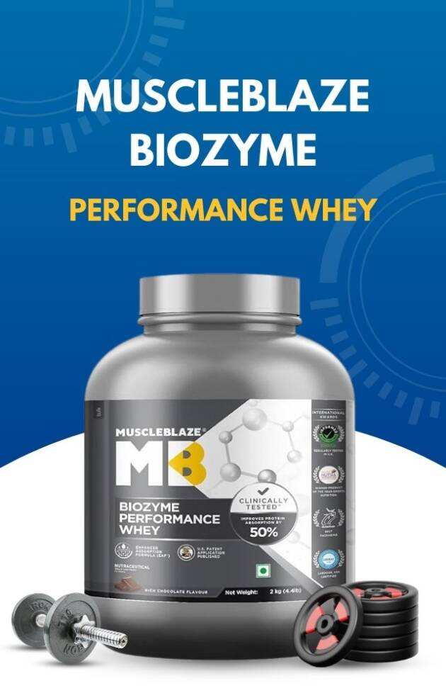 MuscleBlaze biozyme performance whey, 2kg ( 4.4lb)